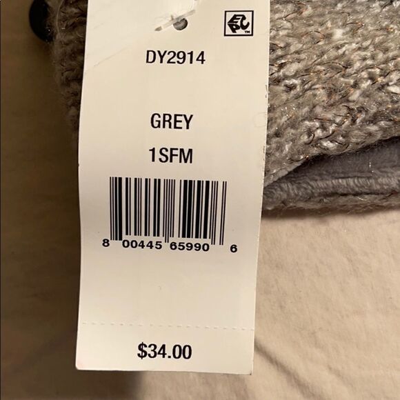 NWT DKNY grey winter fleece lined headband - Picture 5 of 5